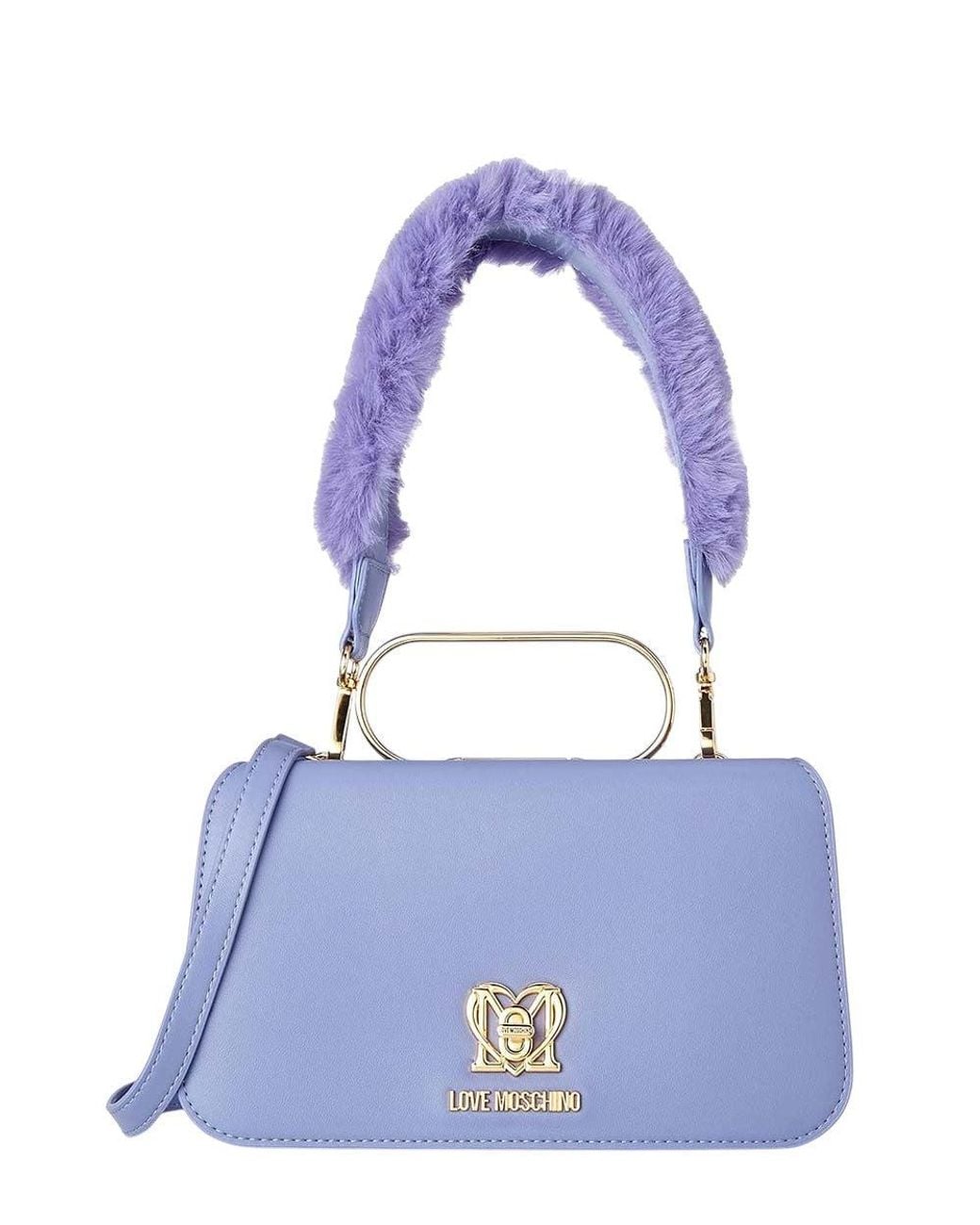 Love Moschino Purple Logo Small Shoulder Bag