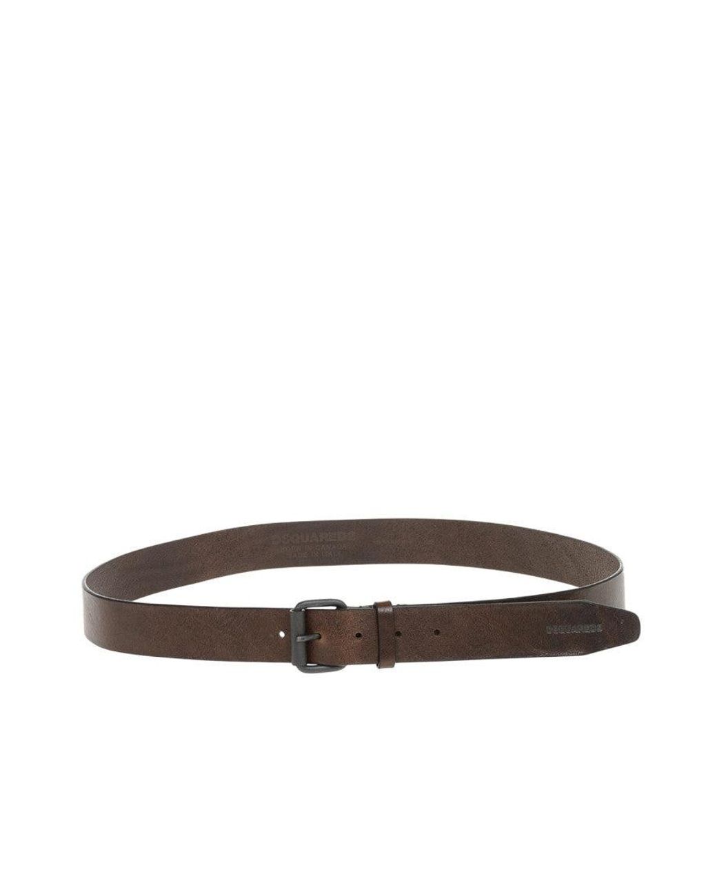 DSquared² White Classic Solid Belt for men