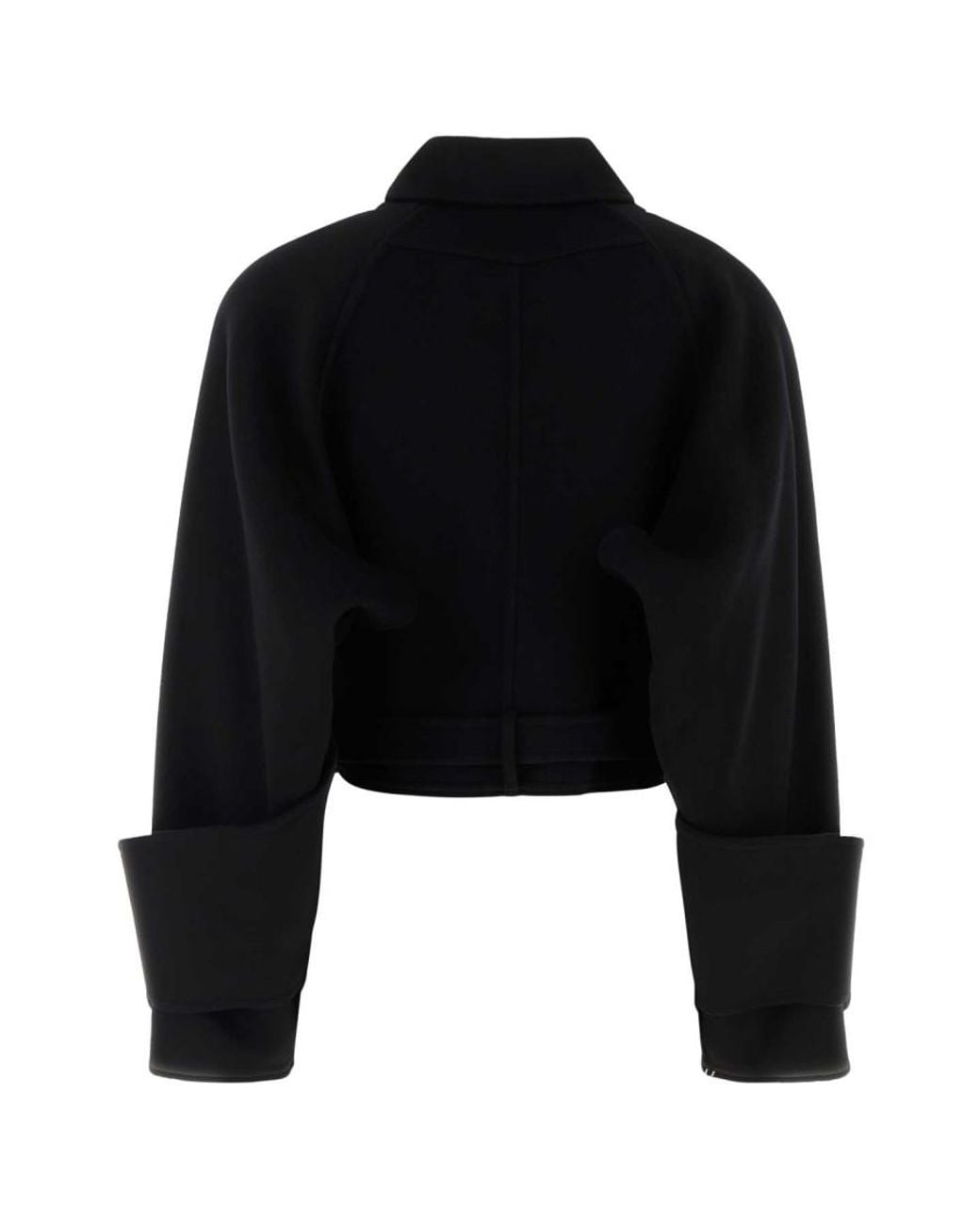 Chloé Black Solid Shirt Collar Jacket
