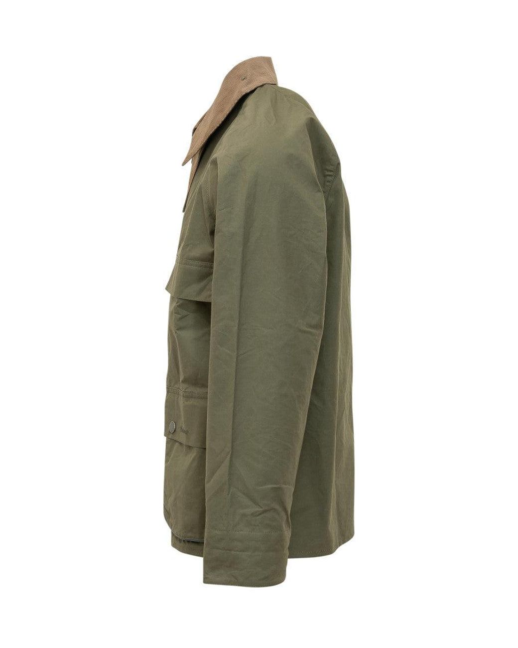 Barbour Green Solid Shirt Collar Jacket for men