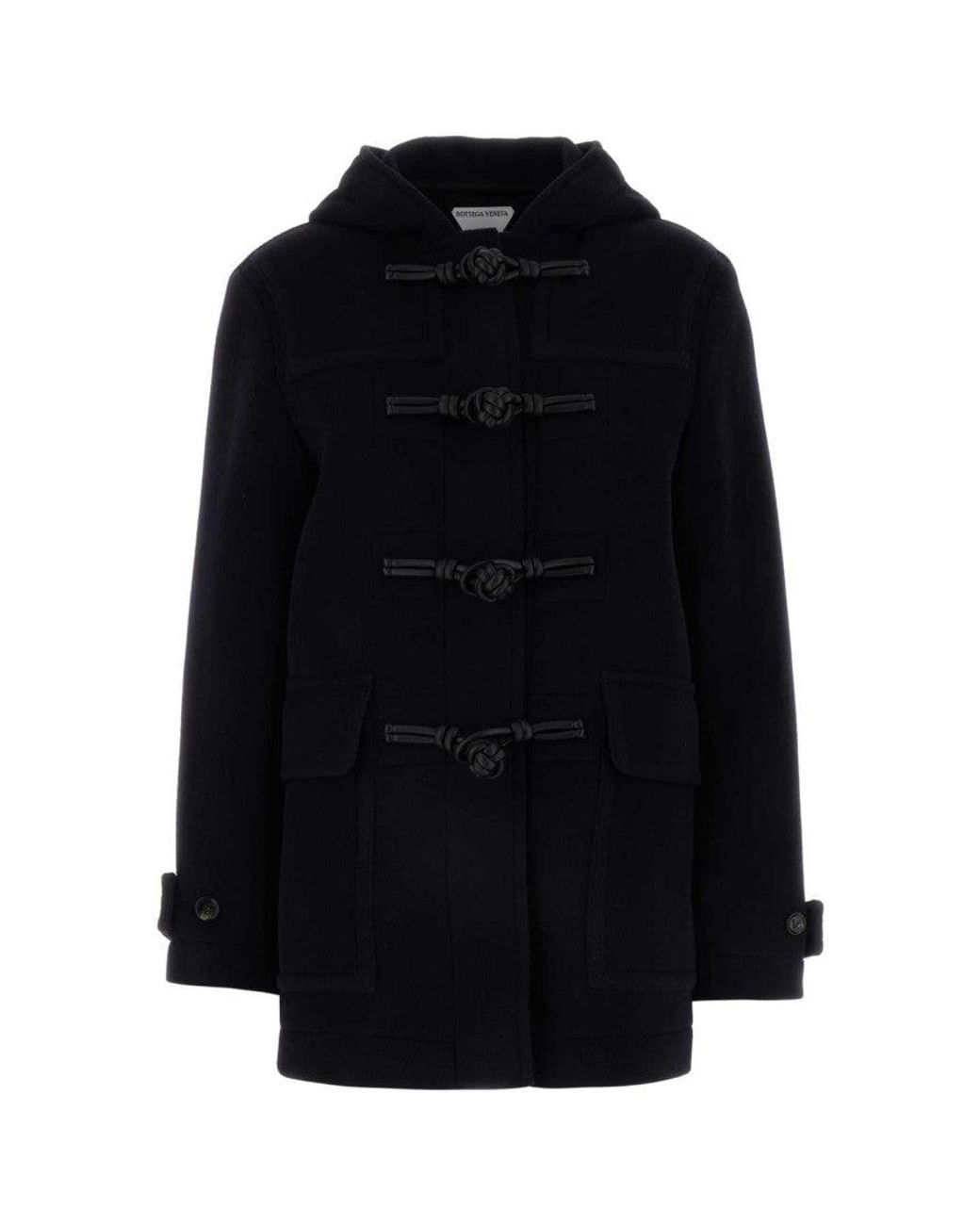 Bottega Veneta Black Wool Duffle Coat