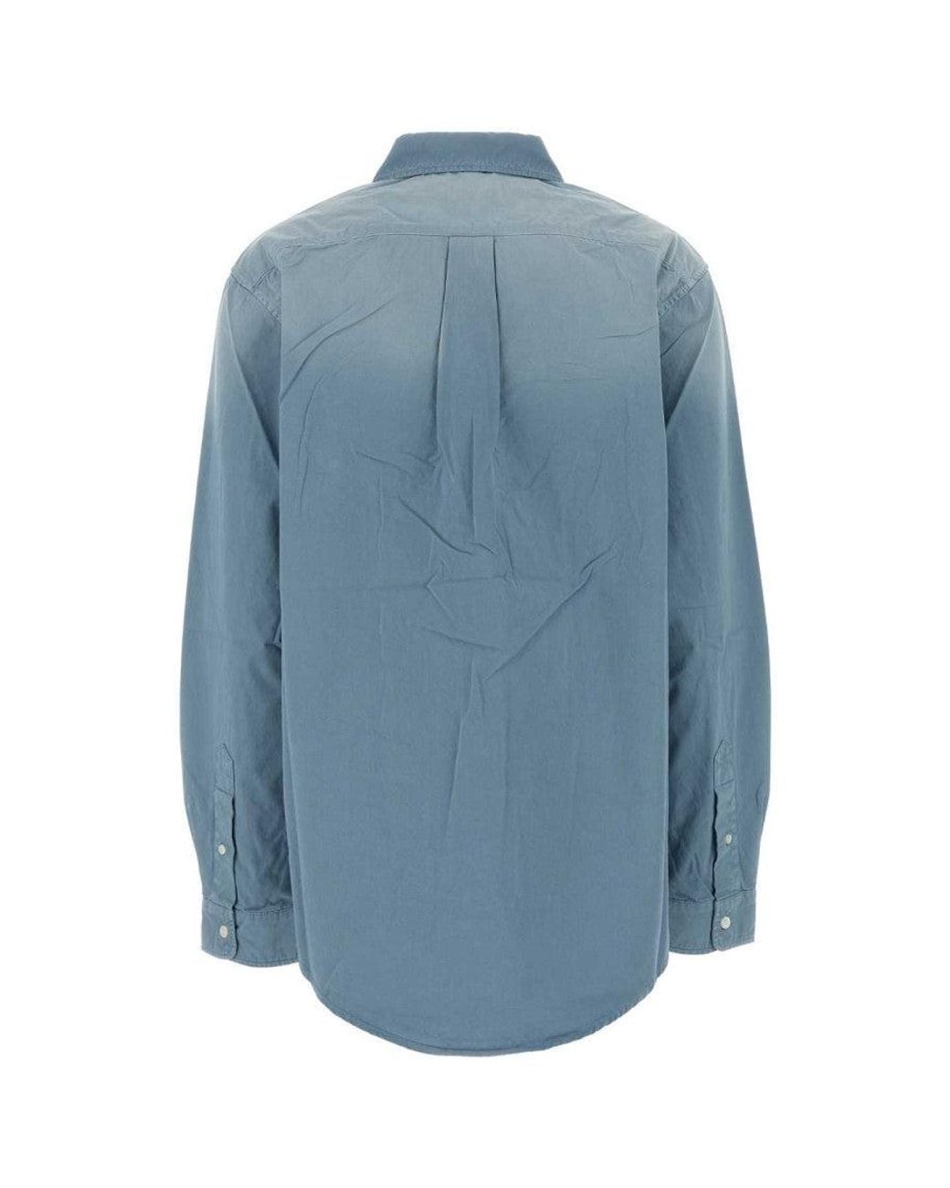 Miu Miu Blue Oversized Solid Shirt