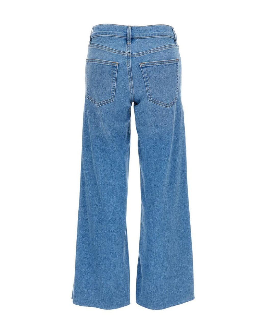 FRAME Blue Flared Low Rise Jeans
