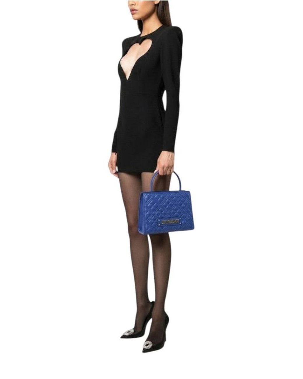 Love Moschino Blue Logo Small Satchel