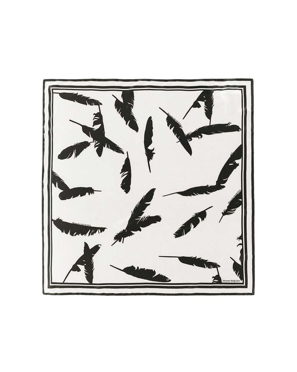 McQueen Blackwhite Graphic Scarf