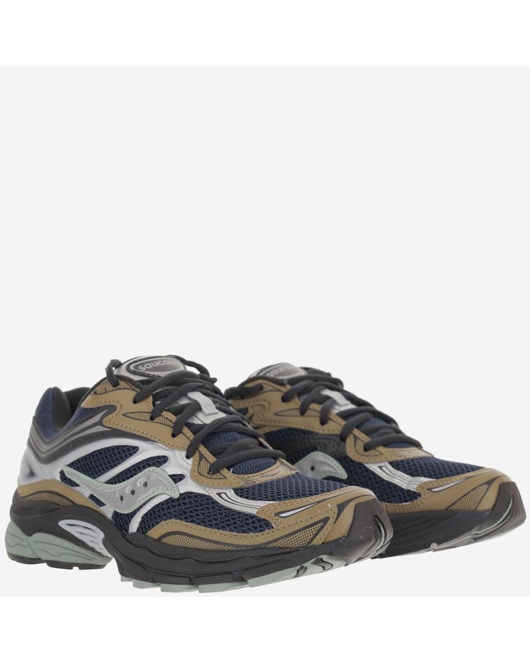 Saucony Gray Round-Toe Sneakers for men