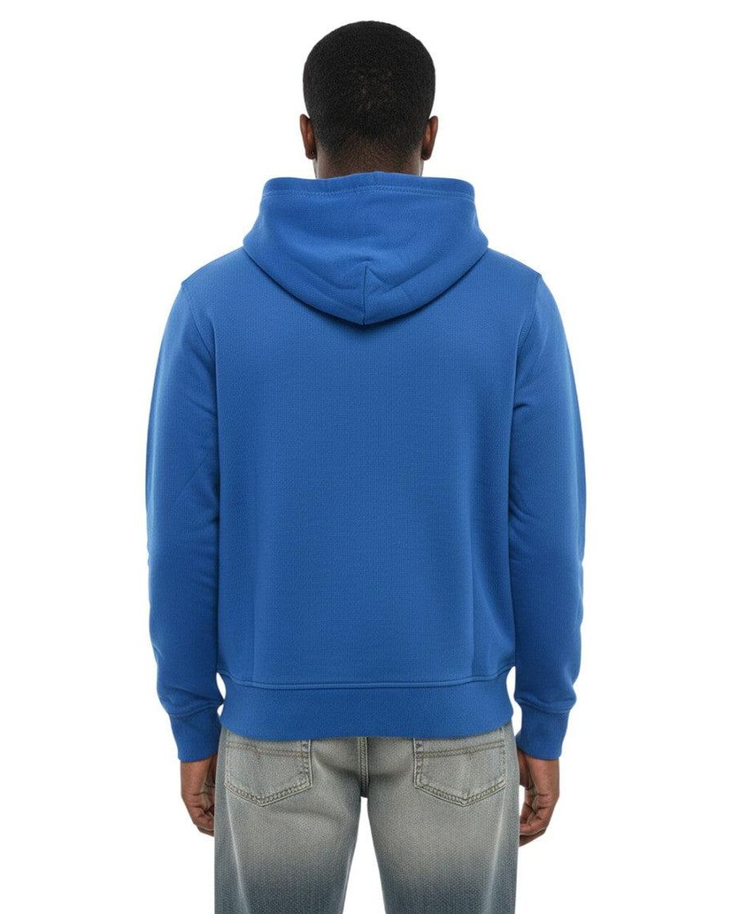DIESEL Blue Regular Logo Hoodie for men