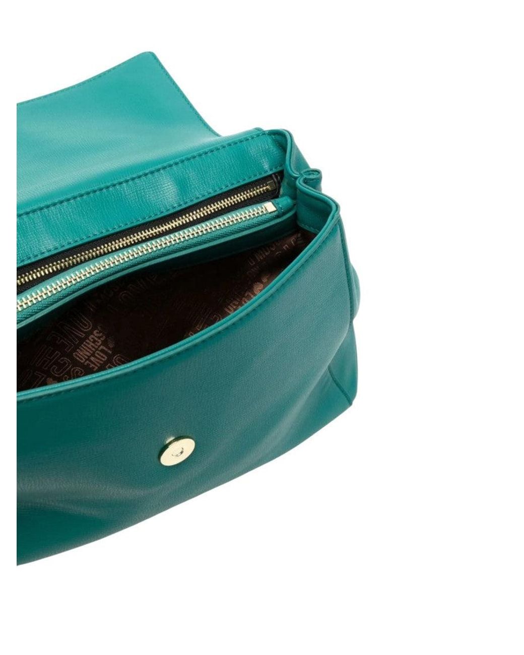 Love Moschino Green Logo Small Satchel