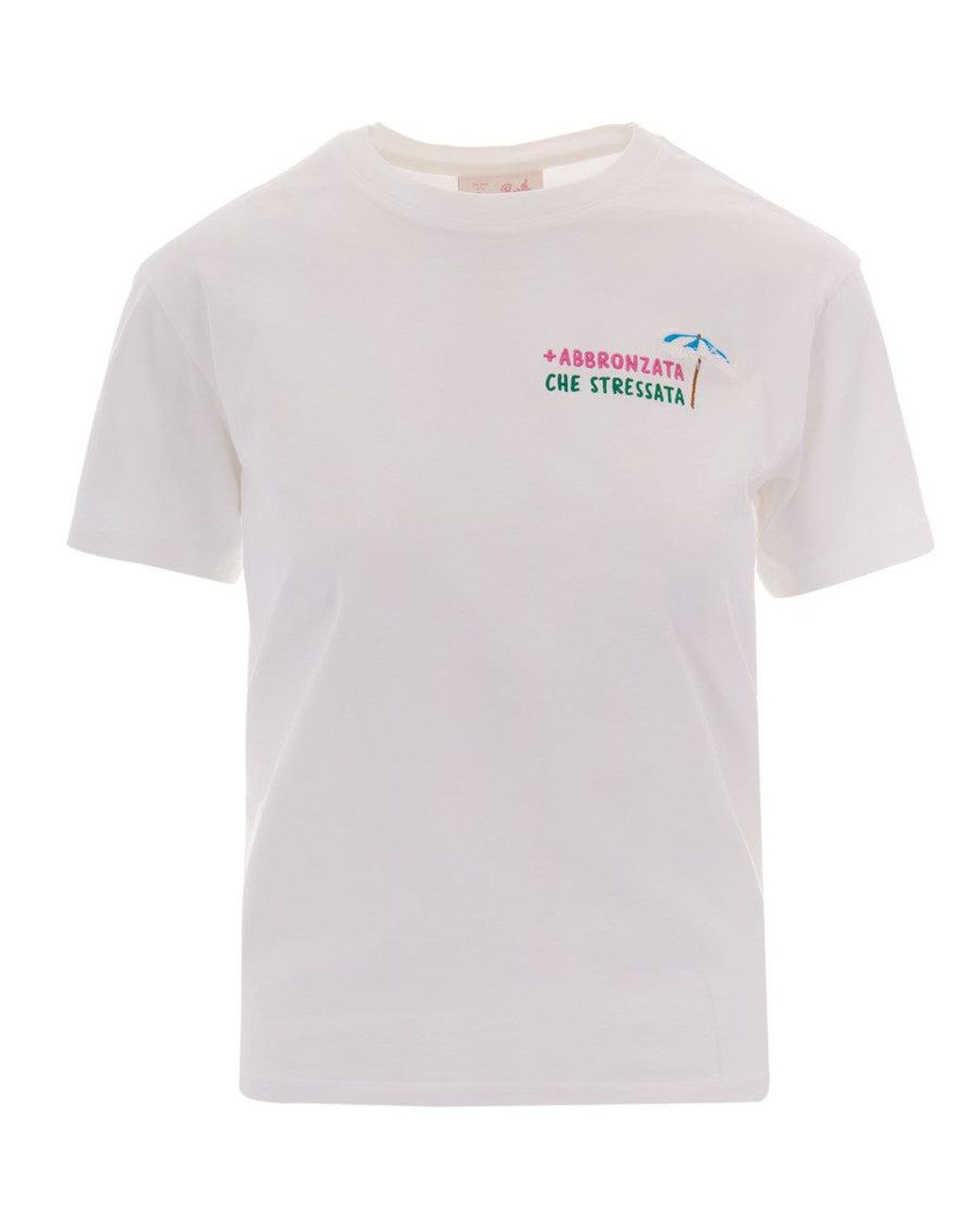 Mc2 Saint Barth White T-Shirt Emilie Tanned