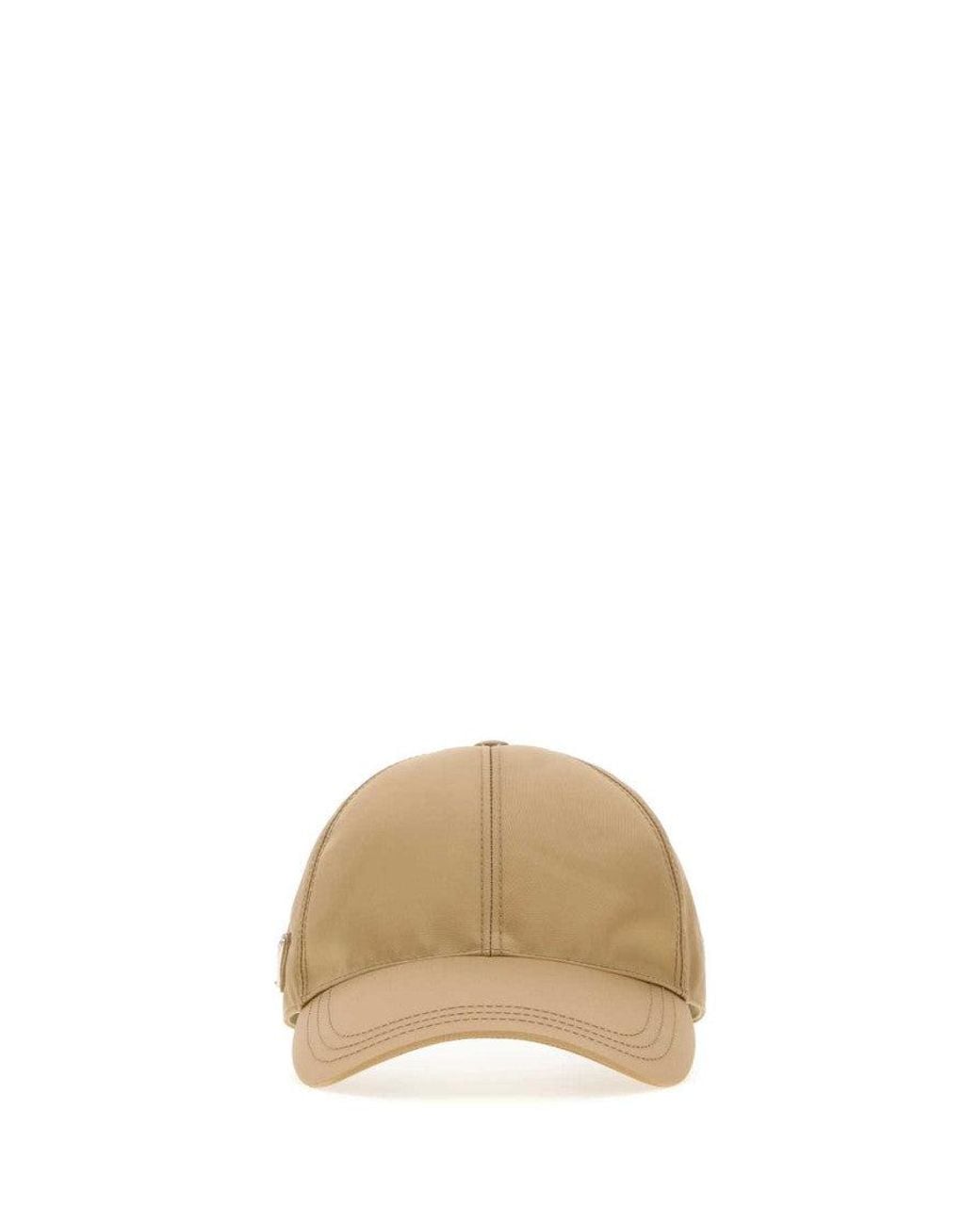 Prada Natural Light Solid Baseball Hat for men