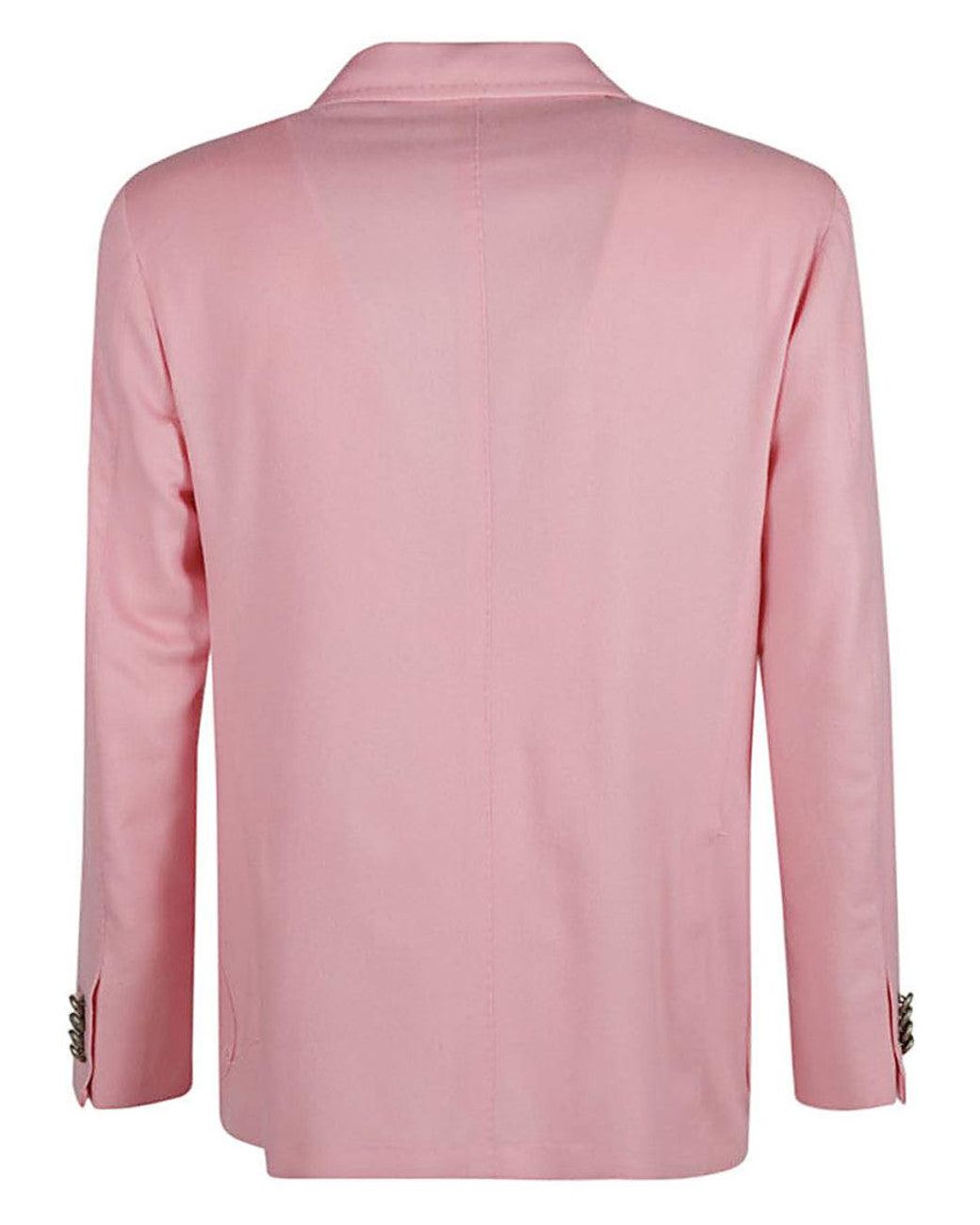 Sartorio Napoli Pink Single-Breasted Wool Blazer for men