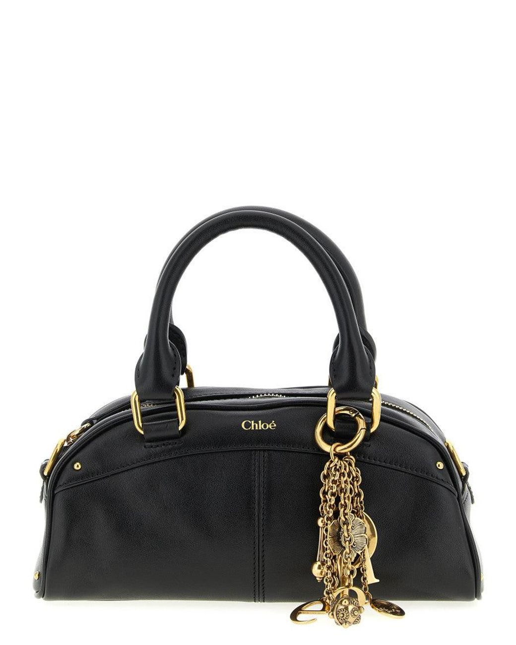 Chloé Black Logo Duffle Bag