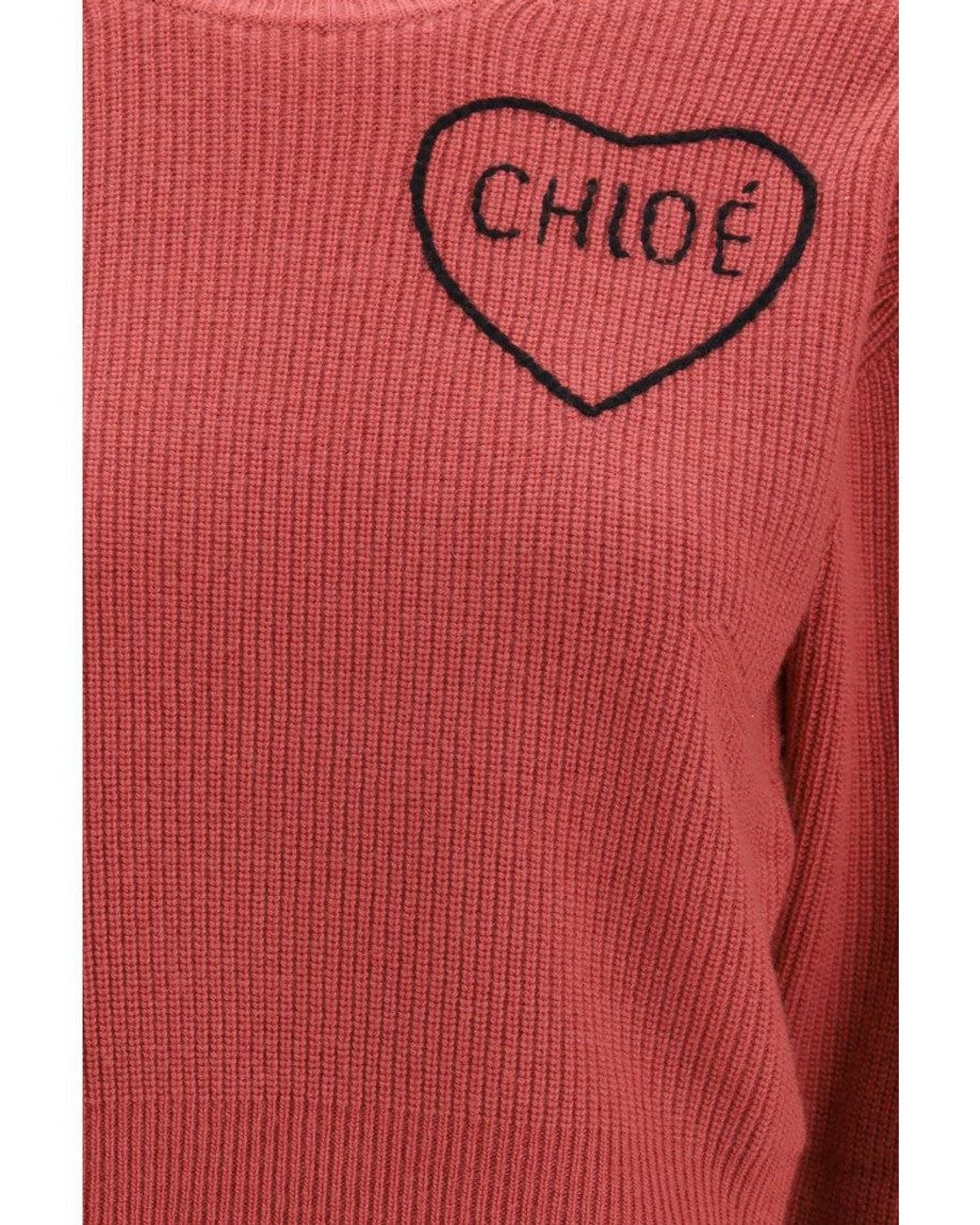 Chloé Red Chloã Cropped Pullover