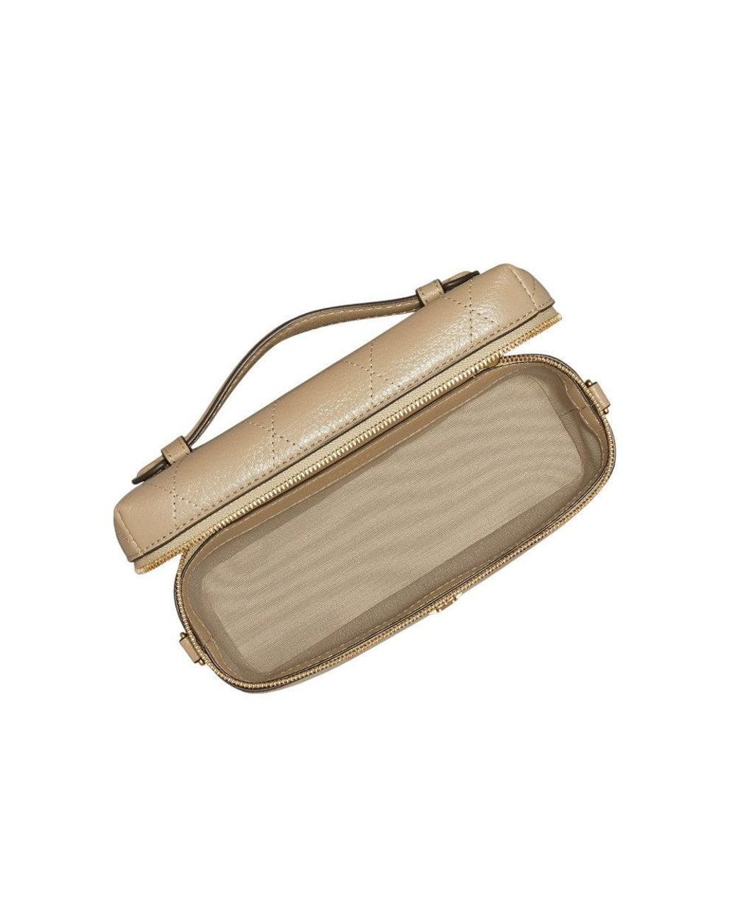 Tory Burch Natural Charlie Mini Crossbody Bag