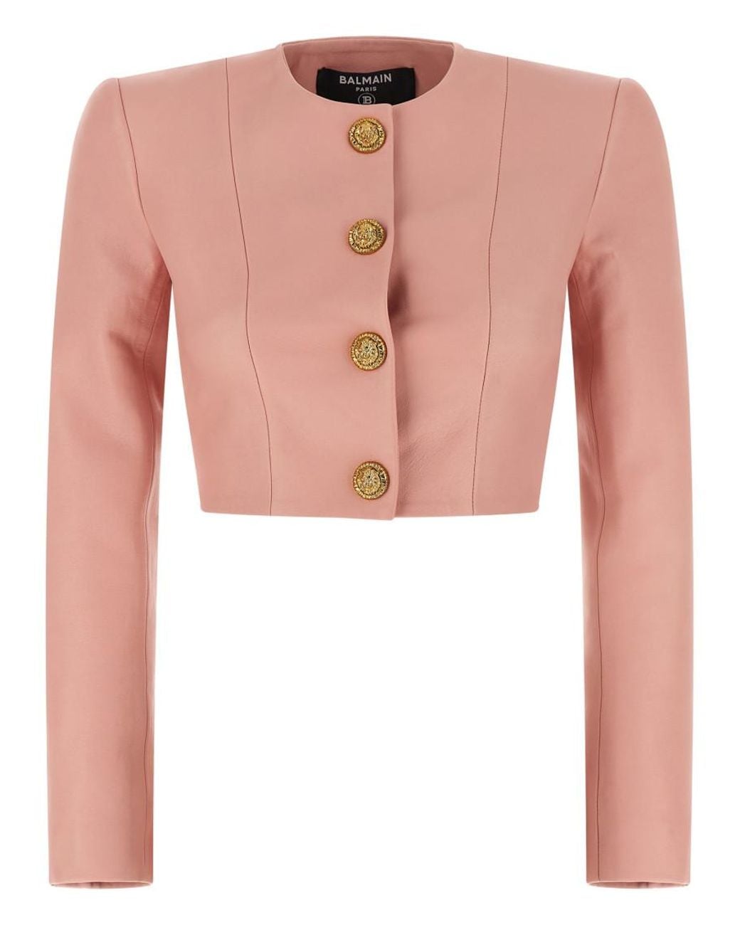 Balmain Pink Crew Neck Blazer