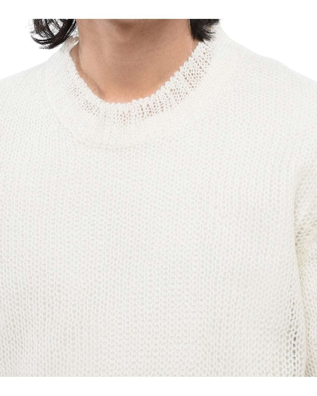 Jil Sander White Knitted Sweater for men