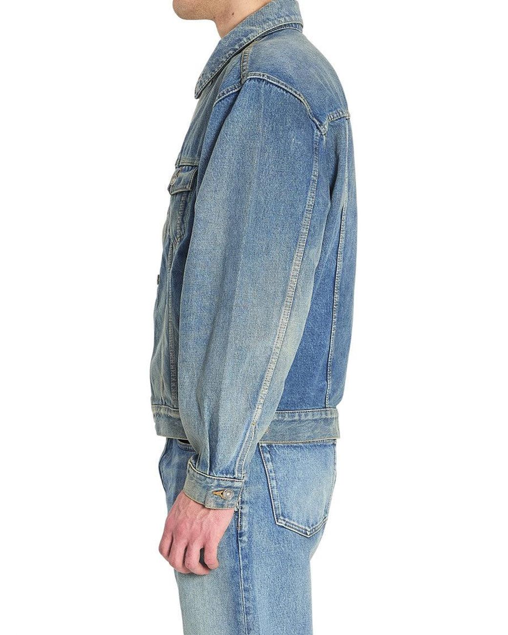 Saint Laurent Blue Relaxed Denim Jacket for men