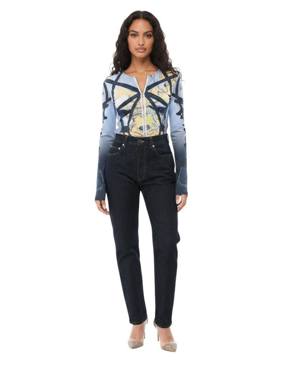 Loulou de Saison Blue Straight High Rise Jeans