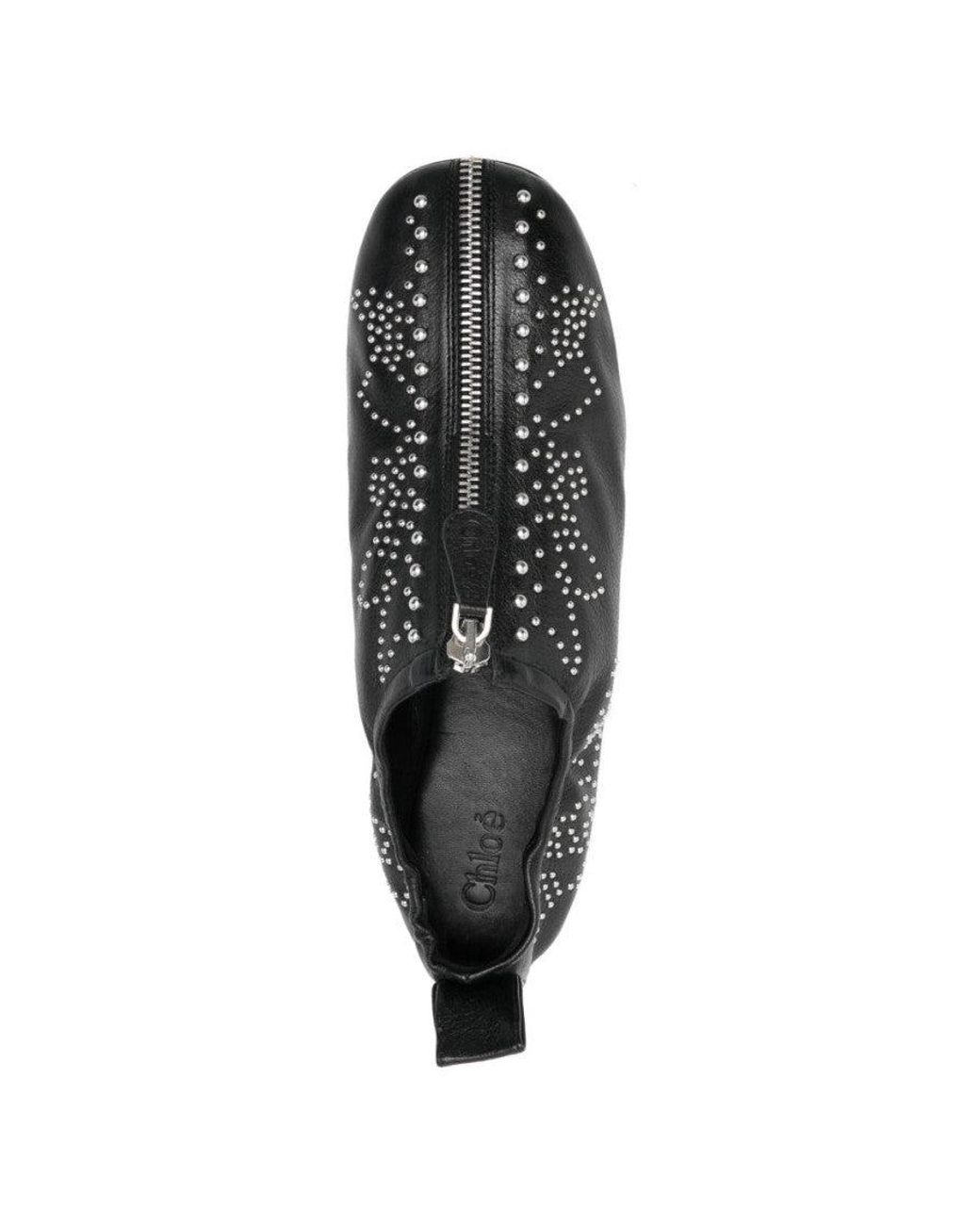 Chloé Black Leather Dress Shoes