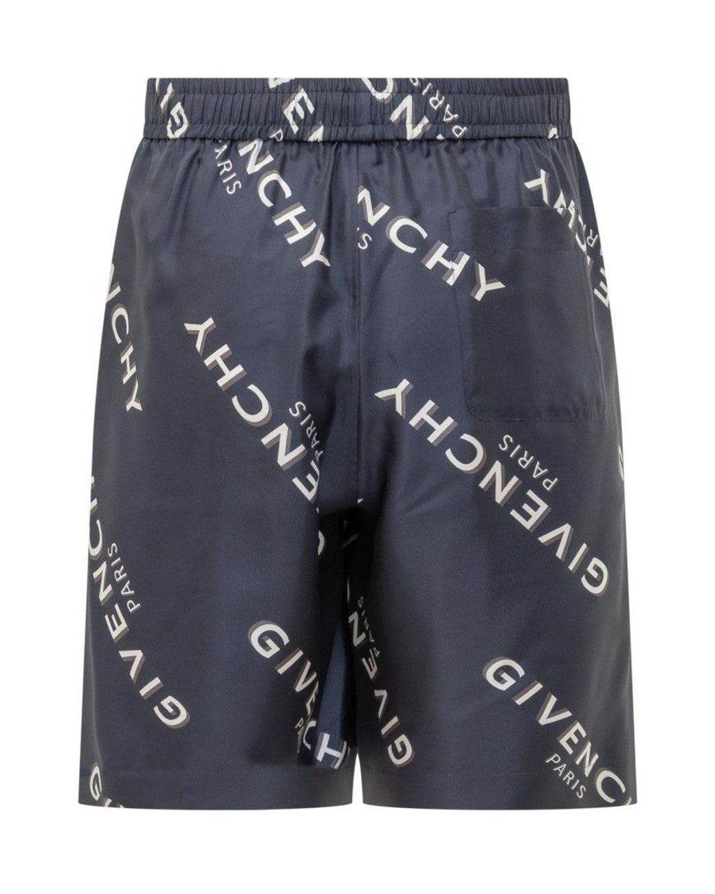 Givenchy Blue Logo Shorts for men
