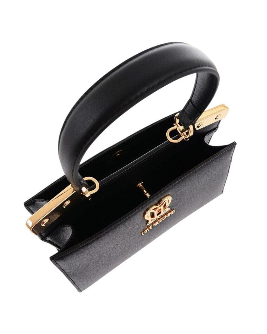 Love Moschino Black Logo Plaque Mini Satchel