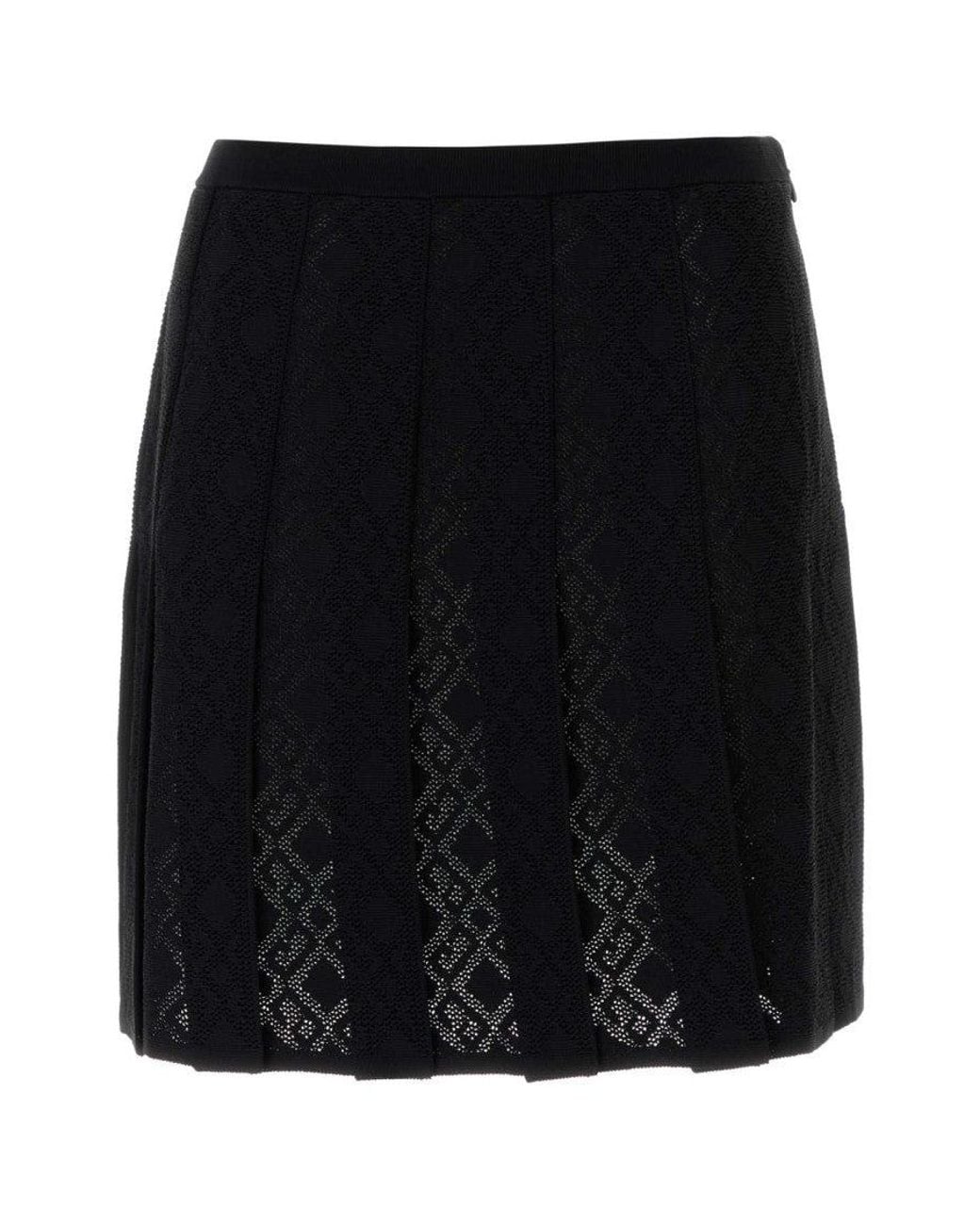 Givenchy Black Viscose Blend Skirt