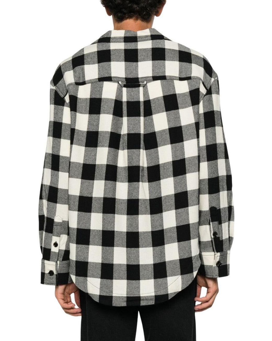 AMI Blackwhite Checked Shirt