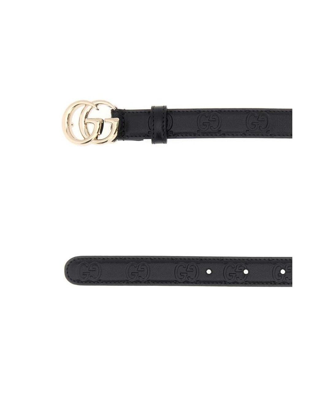 Gucci White Gucci Gg Marmont Belt