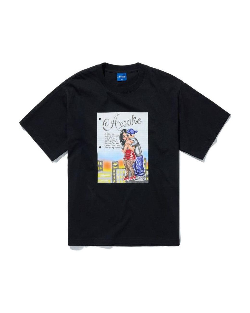 AWAKE NY Black Printed T-Shirt for men