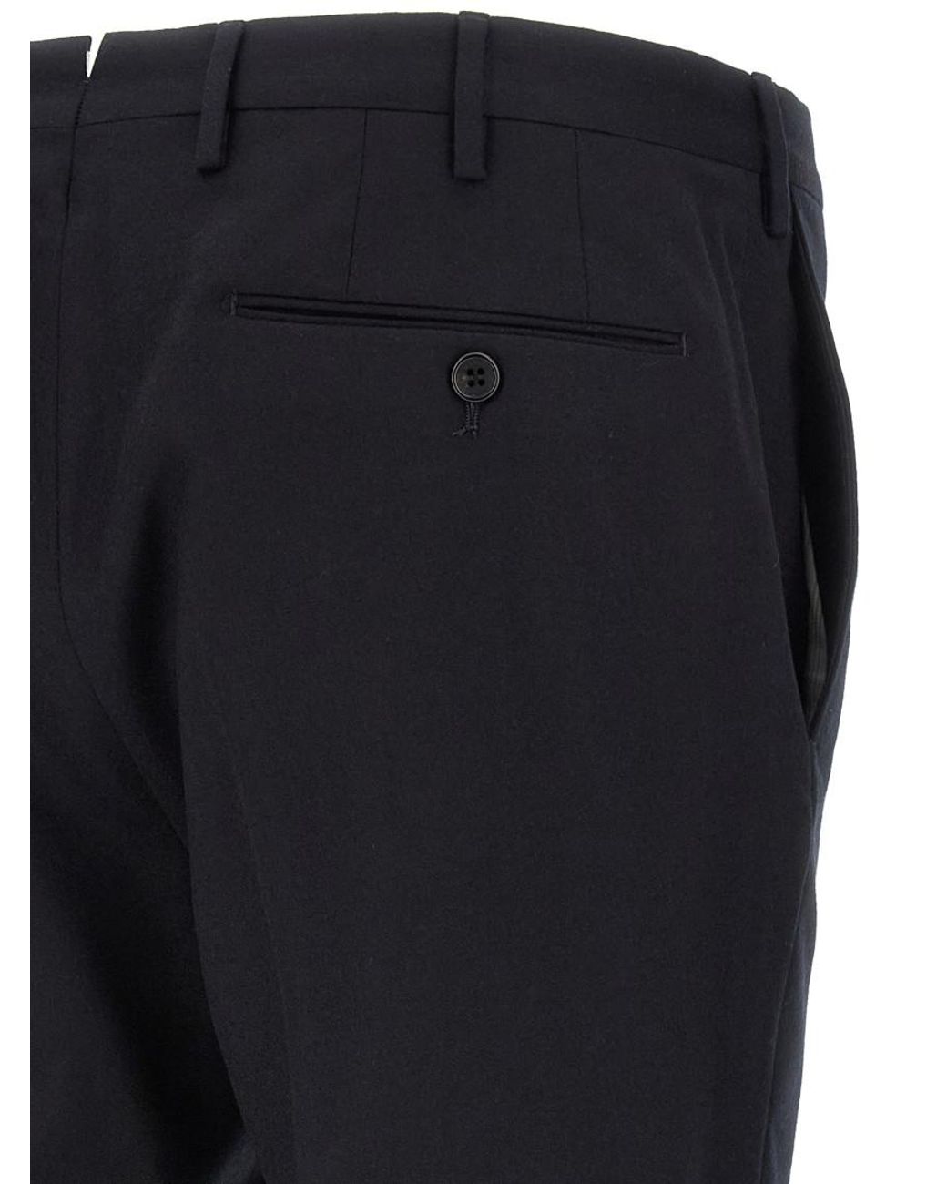Incotex Blue Slim Flat Front Pants for men
