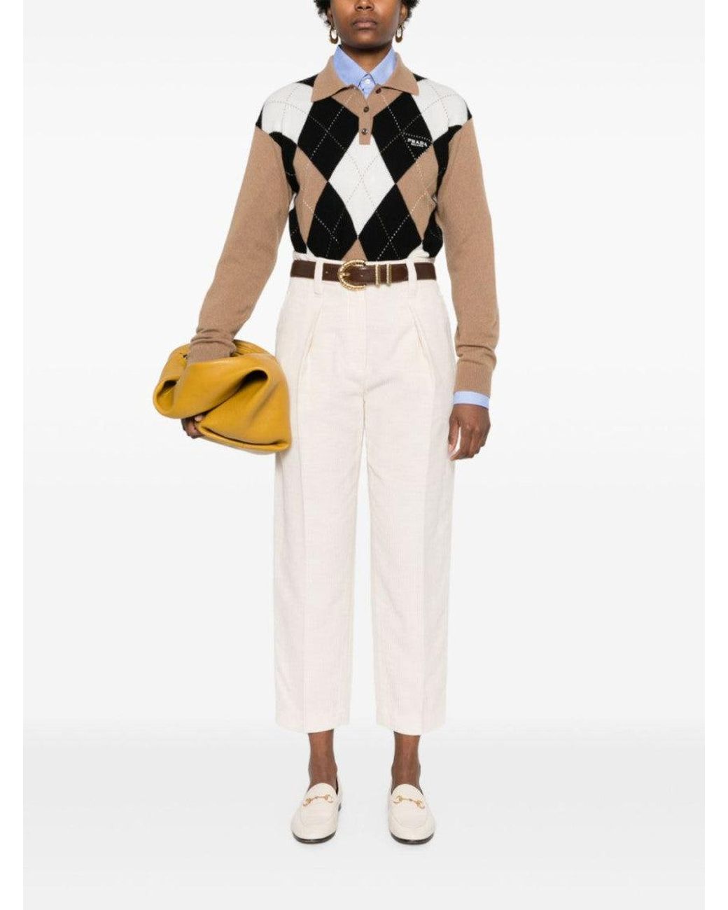 Brunello Cucinelli White Light Cotton Blend Trousers