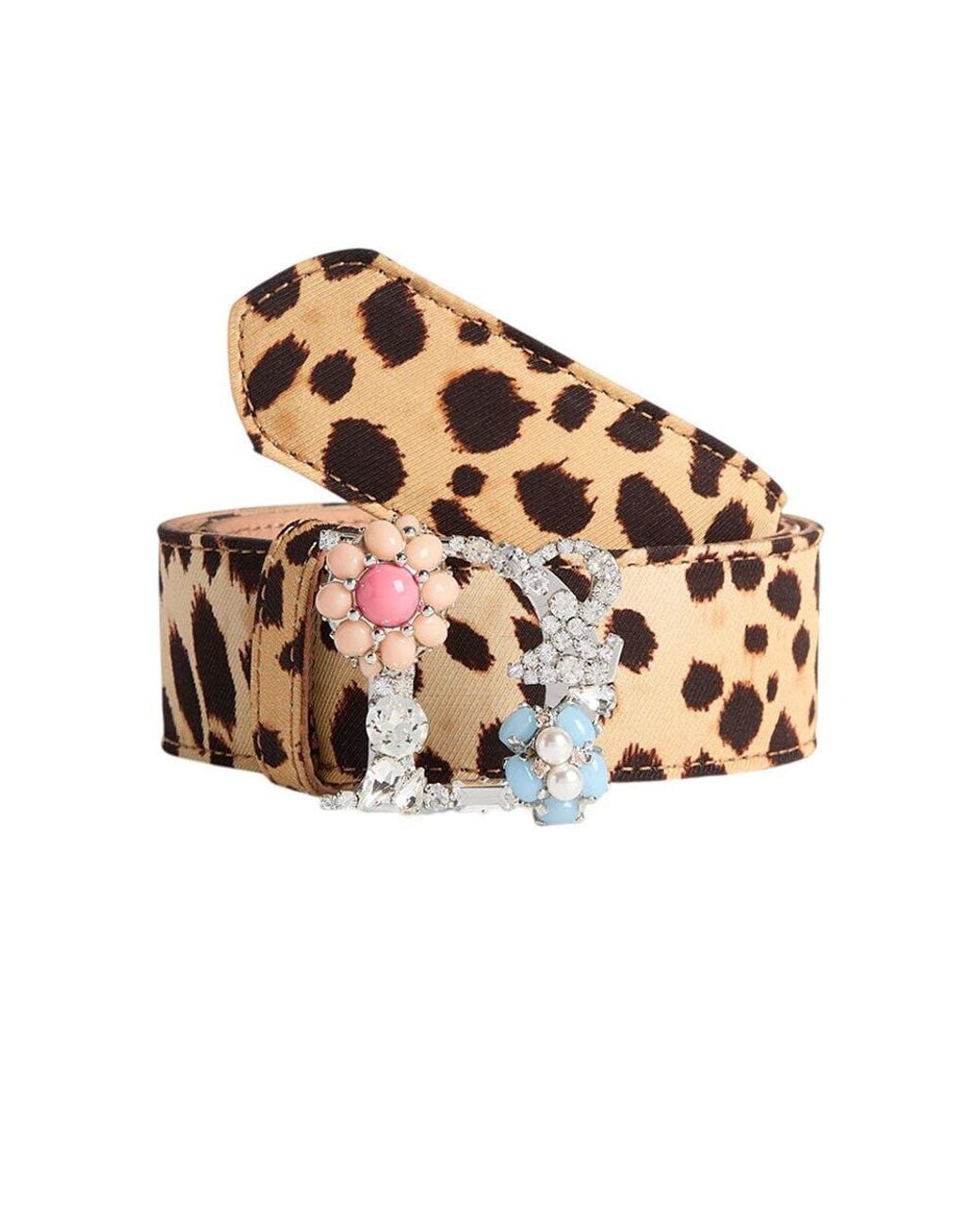 DSquared² Metallic Animal Print Casual Belt