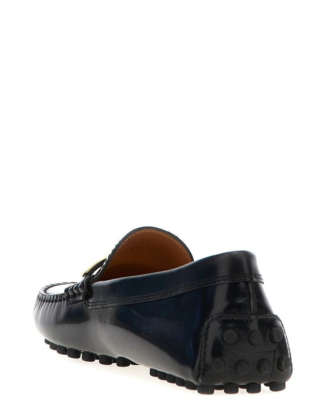 Tod's Black Gommino Slip On Loafers