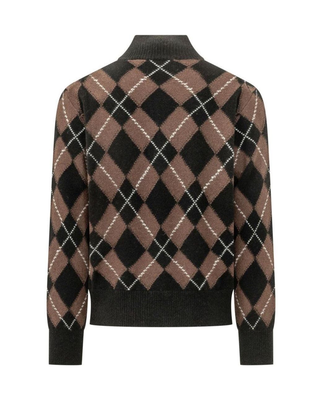 AMI Black Mock Collar Sweater for men