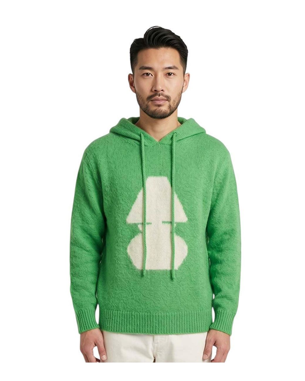 Autry Green Logo Hooded Sweater for men