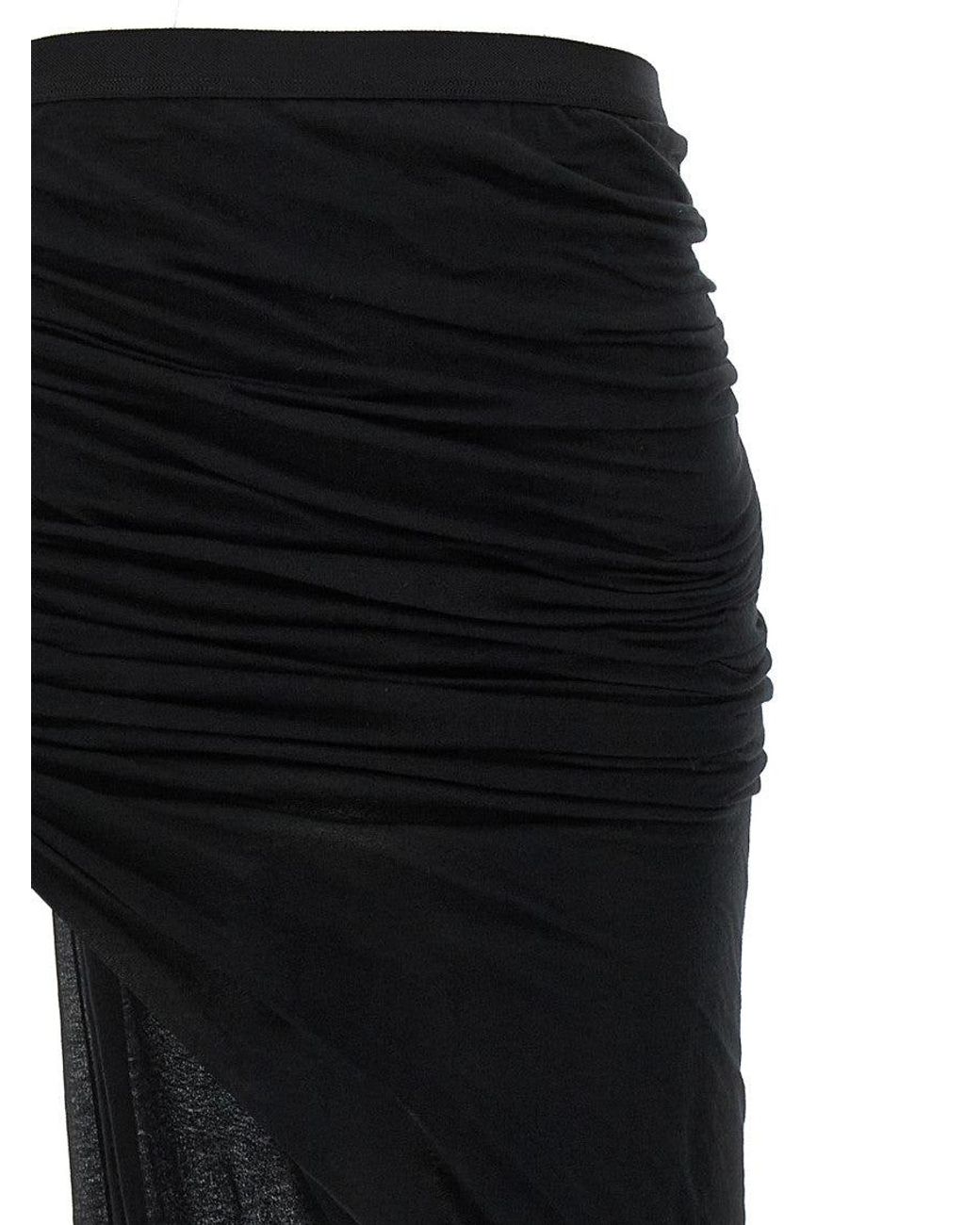 Rick Owens Black 'Edfu' Skirt