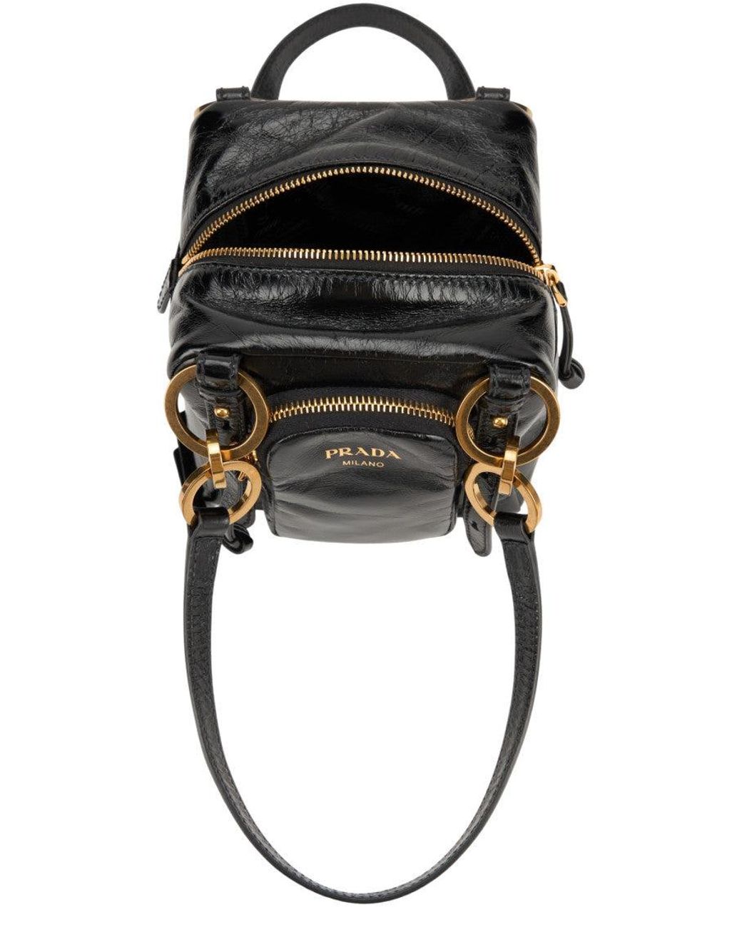 Prada Black Dangle Mini Shoulder Bag