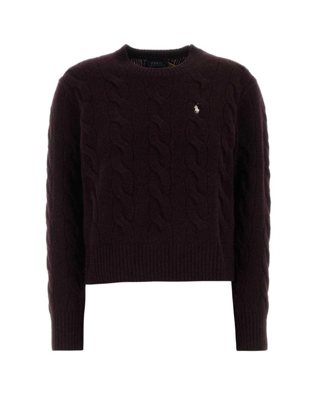 Polo Ralph Lauren Black Knitted Crew Neck Sweater