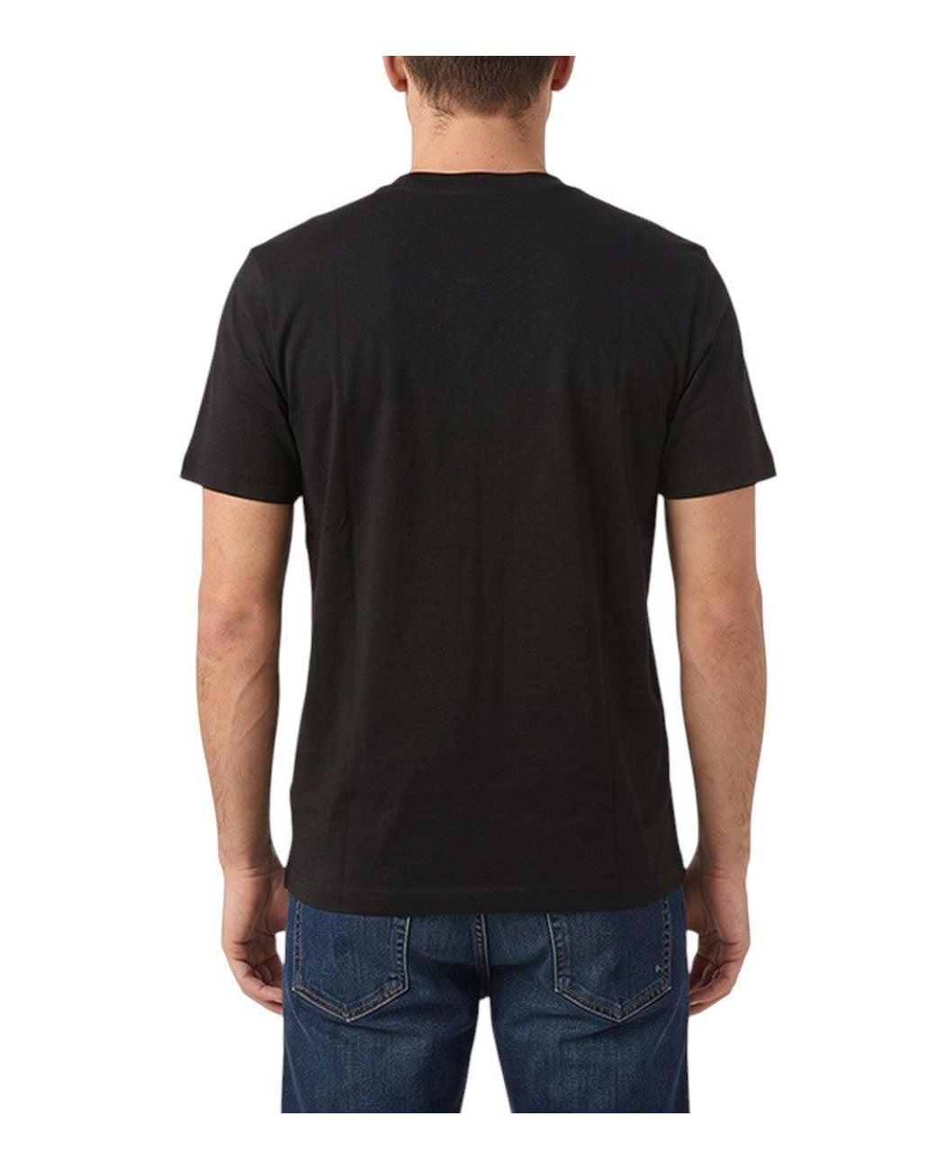 DIESEL Black Graphic Logo T-Shirt for men