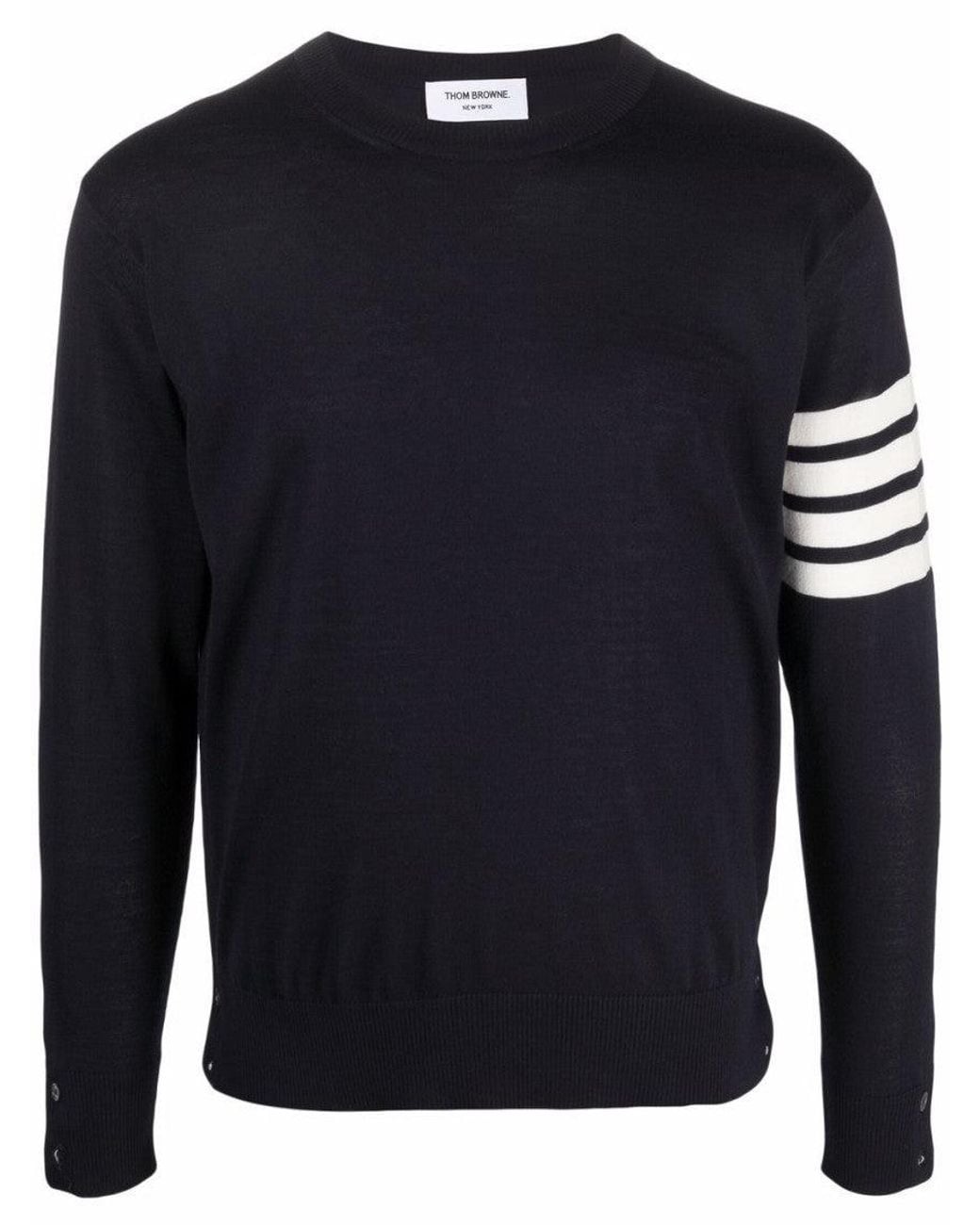 Thom Browne Blue 4-Bar Jumper for men