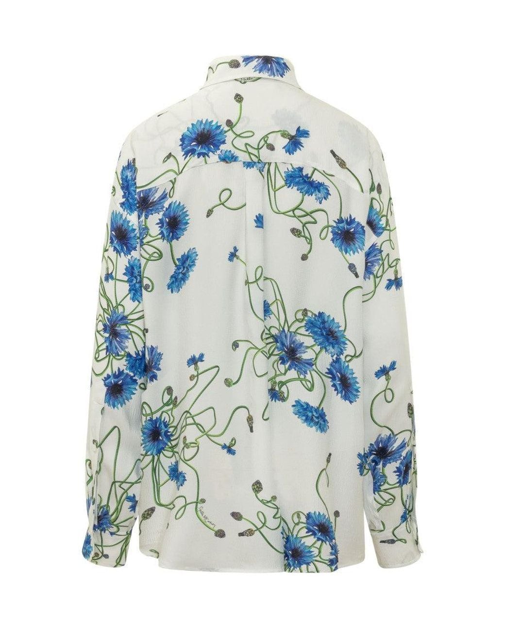 Stella McCartney Blue Floral Print Shirt
