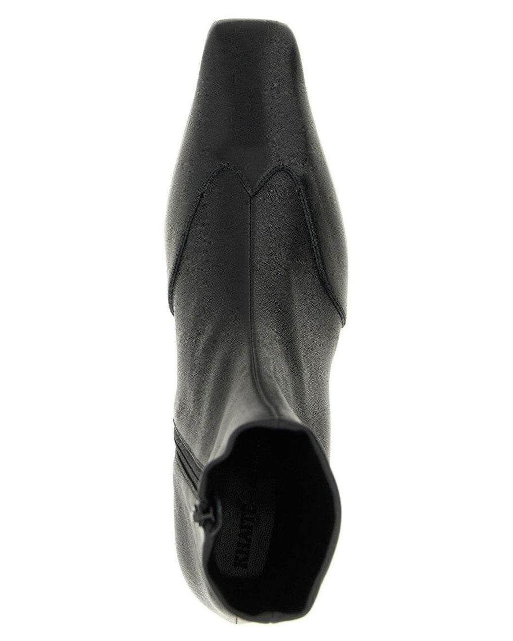 Khaite Black Ankle Boots