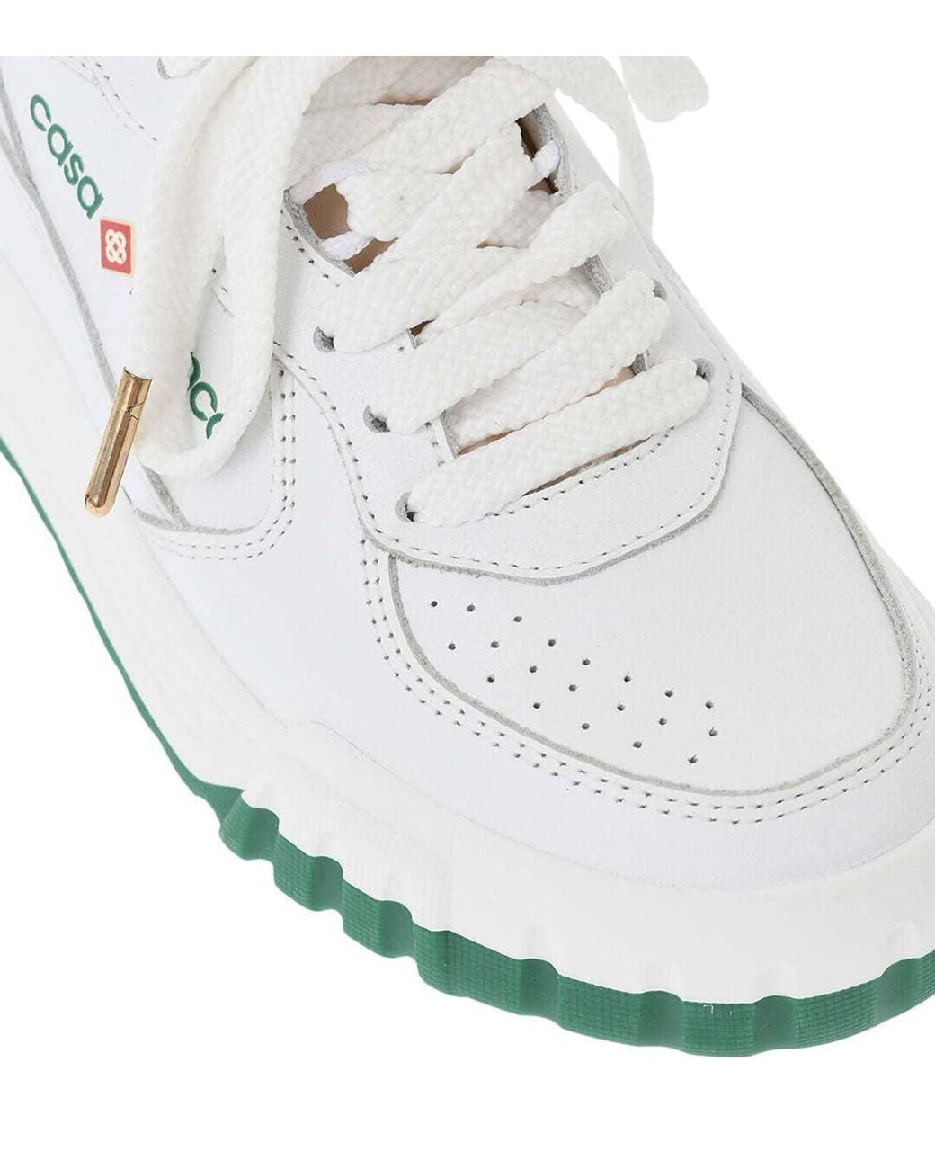 Casablanca White Low Leather Sneakers