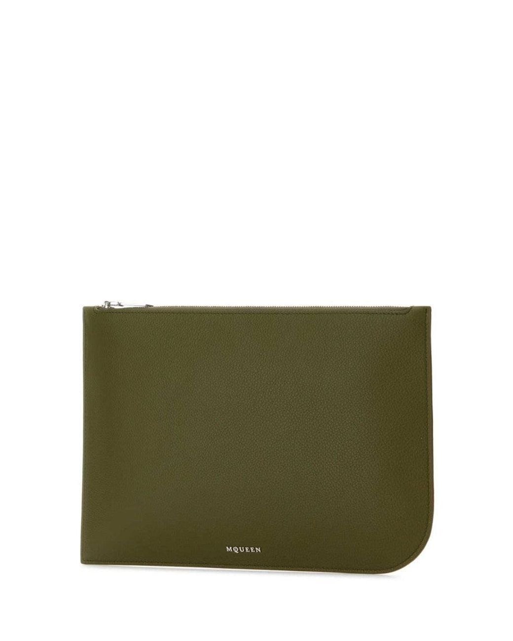 McQueen Green Large Sling Pouch for men