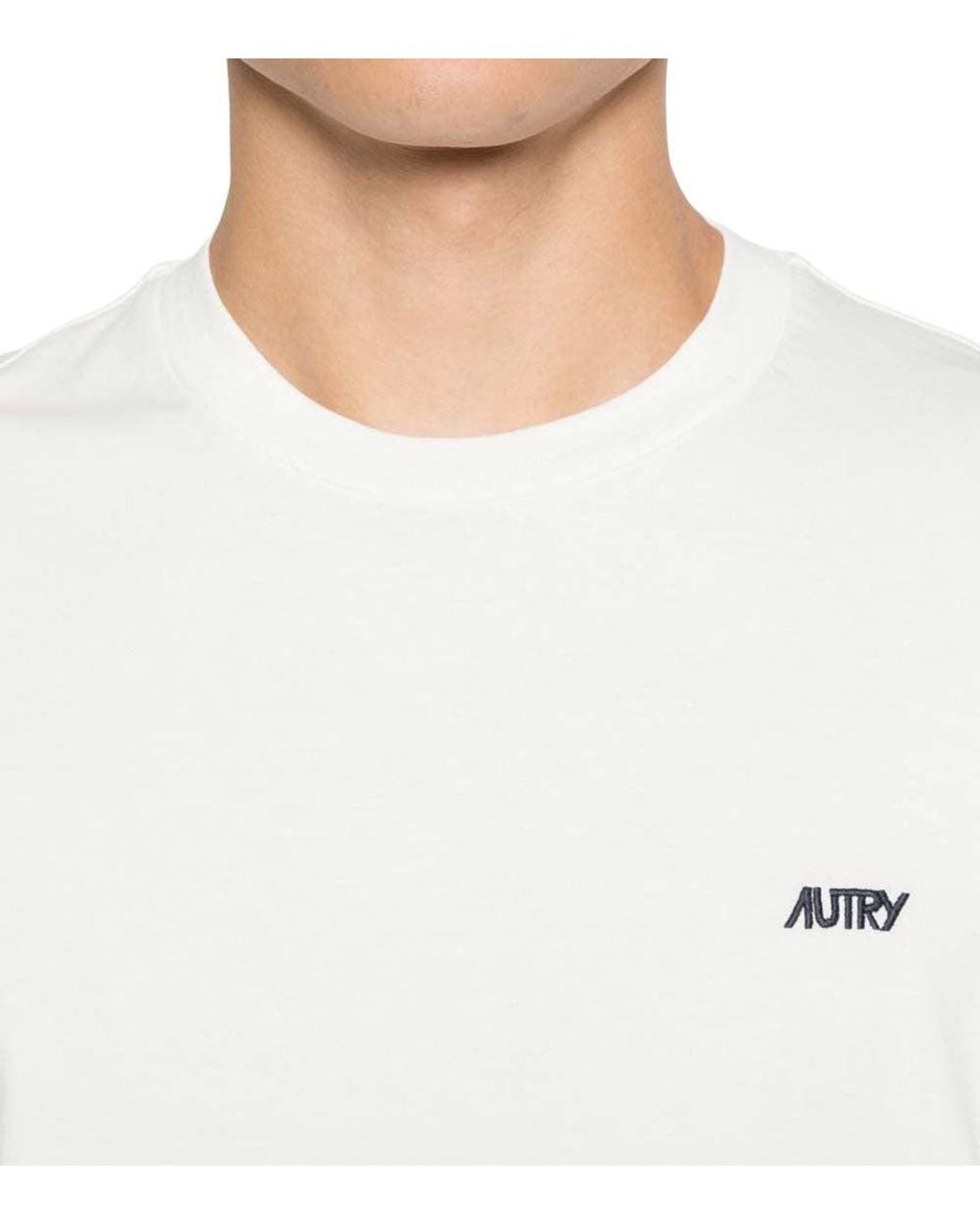 Autry White Logo Long Sleeve T-Shirt for men