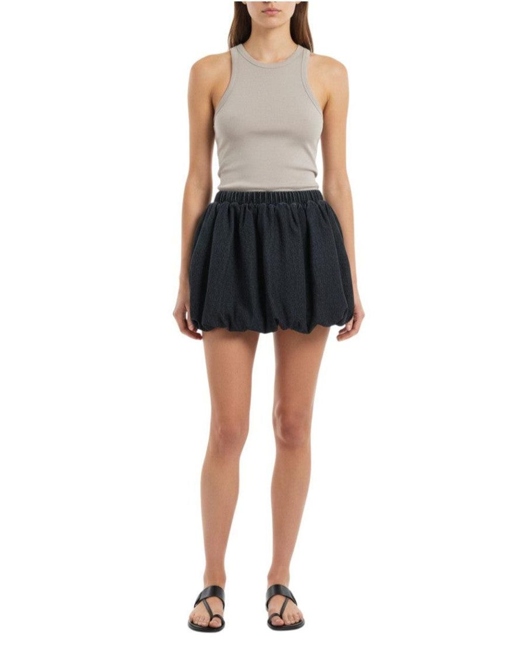 DIESEL Black Solid Above Knee Skirt