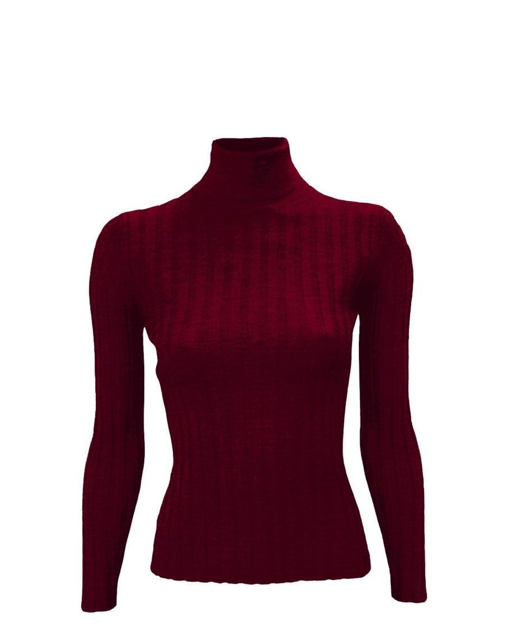 LA ROSE Red Highneck Pullover