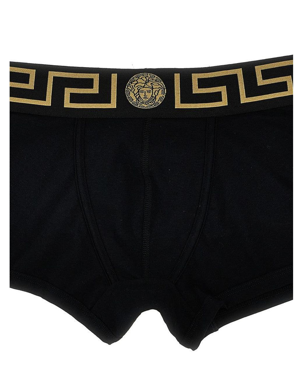 Versace Black 'Greca' Boxers for men
