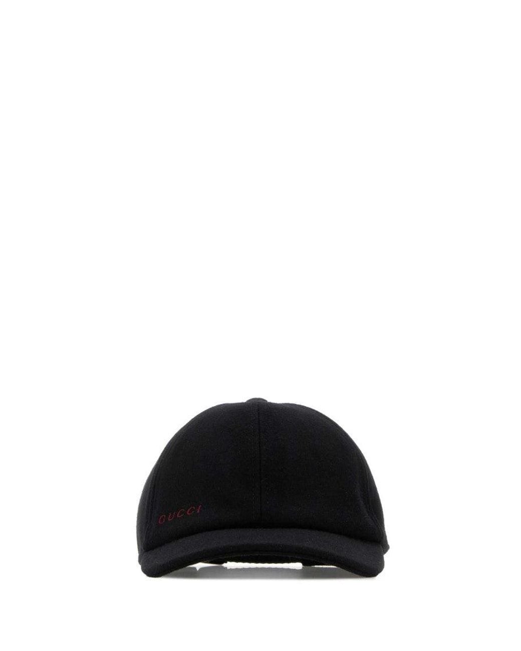 Gucci Black Logo Baseball Cap for men