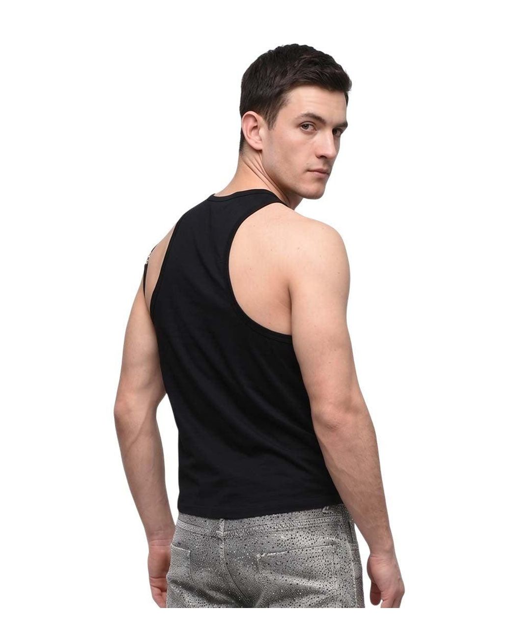 DSquared² Black Round Neck Tank Top for men